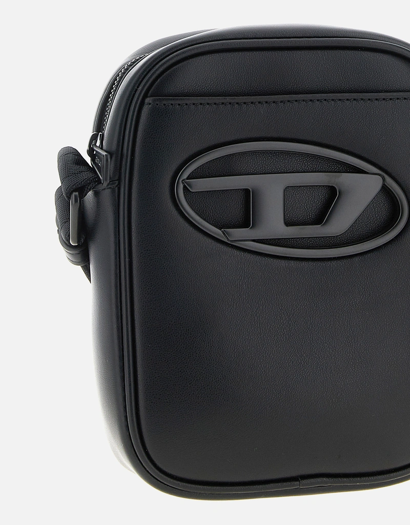 Diesel ホリ-D レザーエフェクト ファブリック クロスボディバッグ