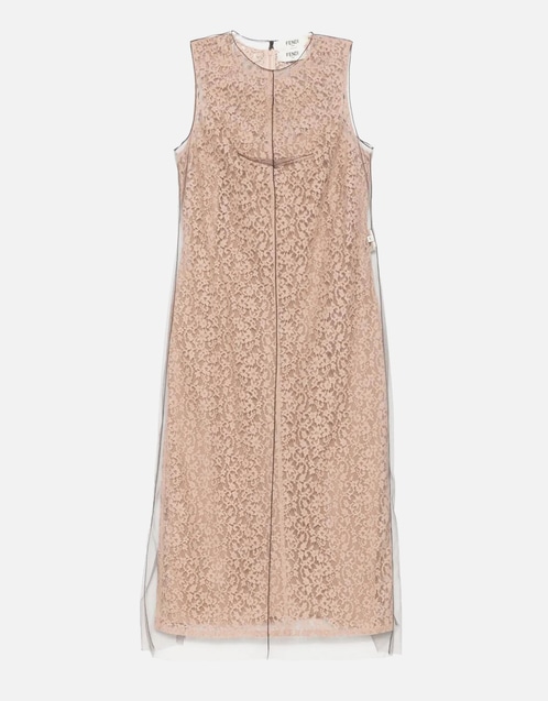 fendi lace dress Fendi Orange FF Fisheye Lace Dress Fendi
