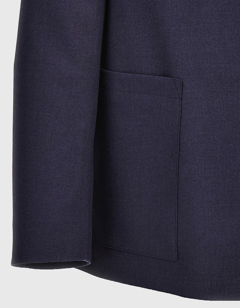 Fendi メンズ's Wool Single-Breasted Half Belt Jacket (ジャケット