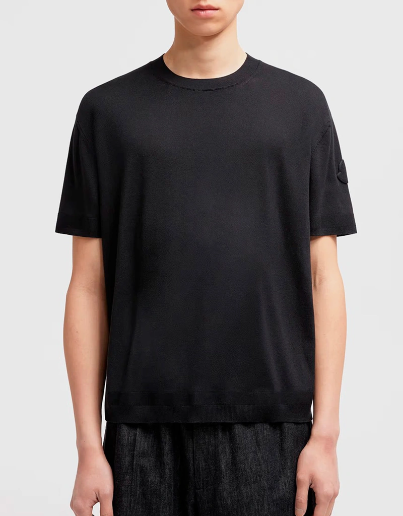 モンクレール・シルクTシャツ Moncler メンズシルクコットンニットTシャツ (アパレル) IFCHIC.COM