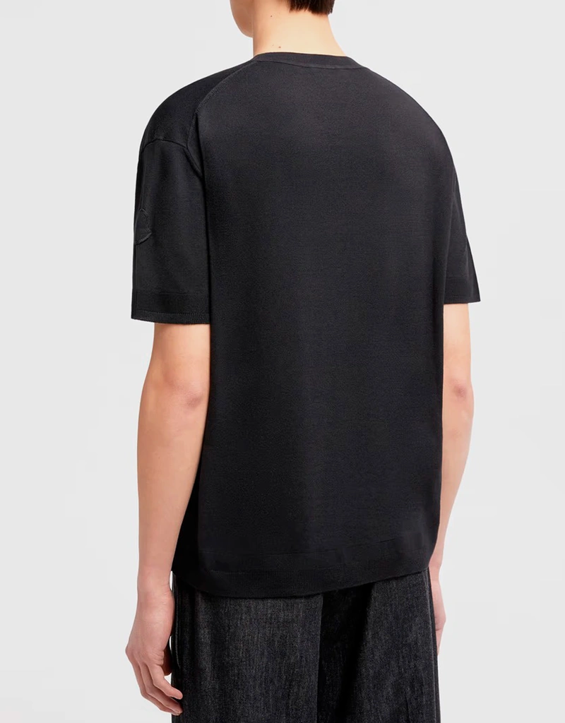 モンクレール・シルクTシャツ MONCLER GENIUS 7 Moncler FRGMT Hiroshi Fujiwara Logo-Print Cotton
