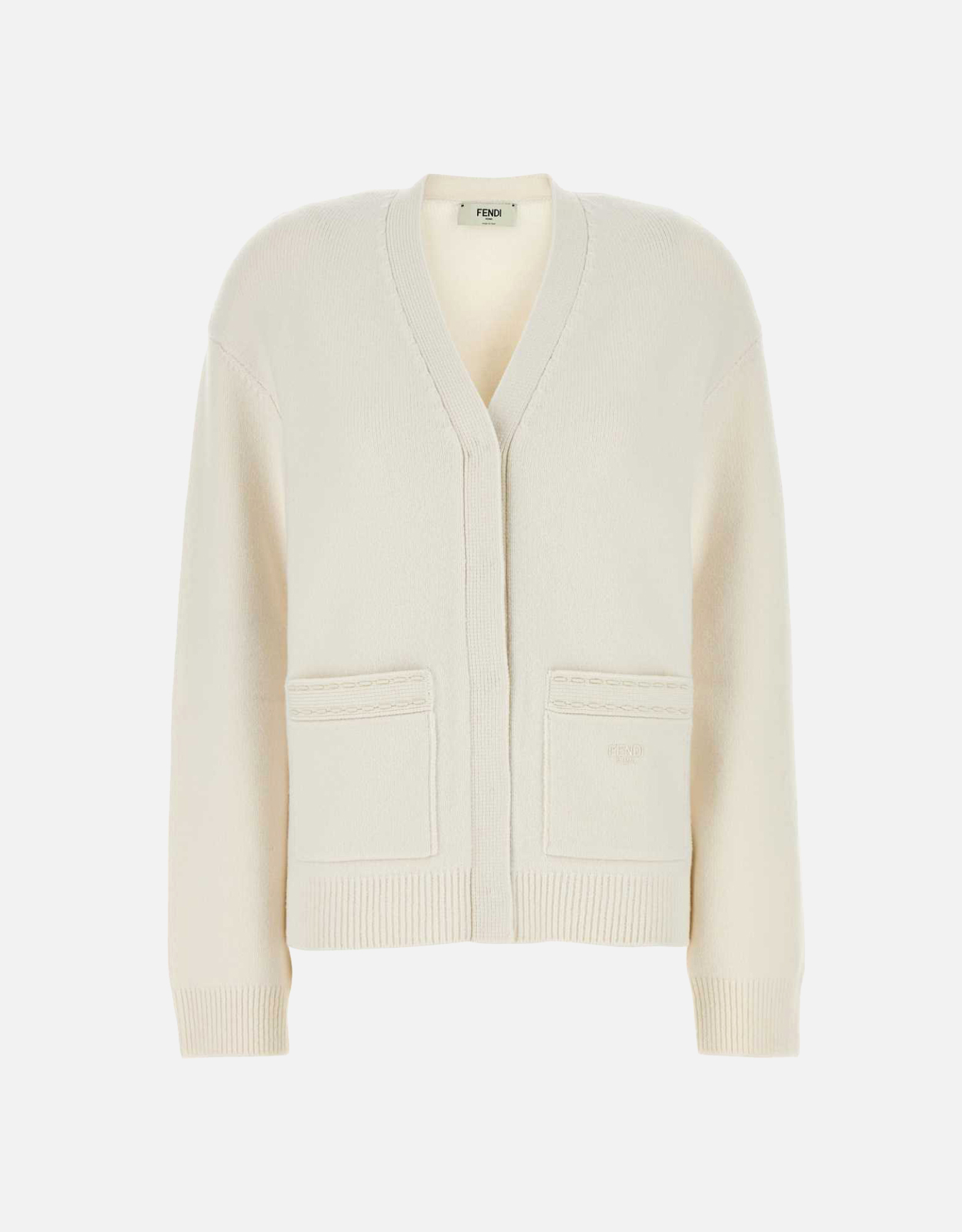 Fendi ホワイトカシミヤブレンドカーディガン () IFCHIC.COM