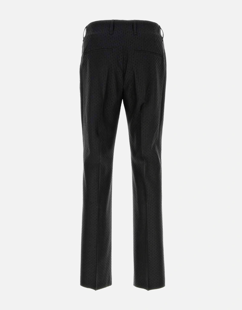 美品 フェンディ FENDI パンツ 2020 ロングパンツ スラックス ズッカ柄 ウール ボトムス メンズ 52(L相当) ブラック パンツ 美品 フェンディ FENDI パンツ 2020 ロングパンツ スラックス