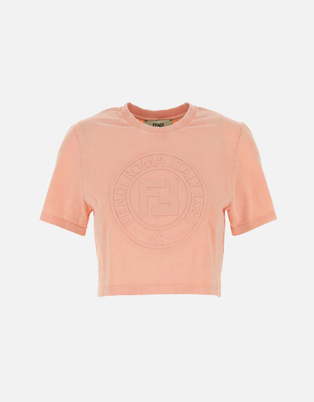FENDI ピンクTシャツ Fendi Cotton Crop Logo T-Shirt () IFCHIC.COM