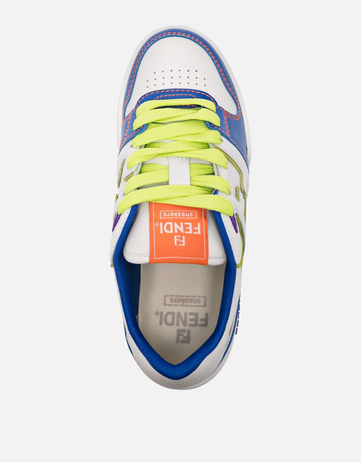 Fendi Multicolor Calfskin Leather Low-Top Sneakers (Sneakers,Low