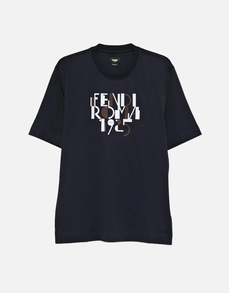Fendi メンズ ダークブルーコットンTシャツ (トップス＆Tシャツ,T