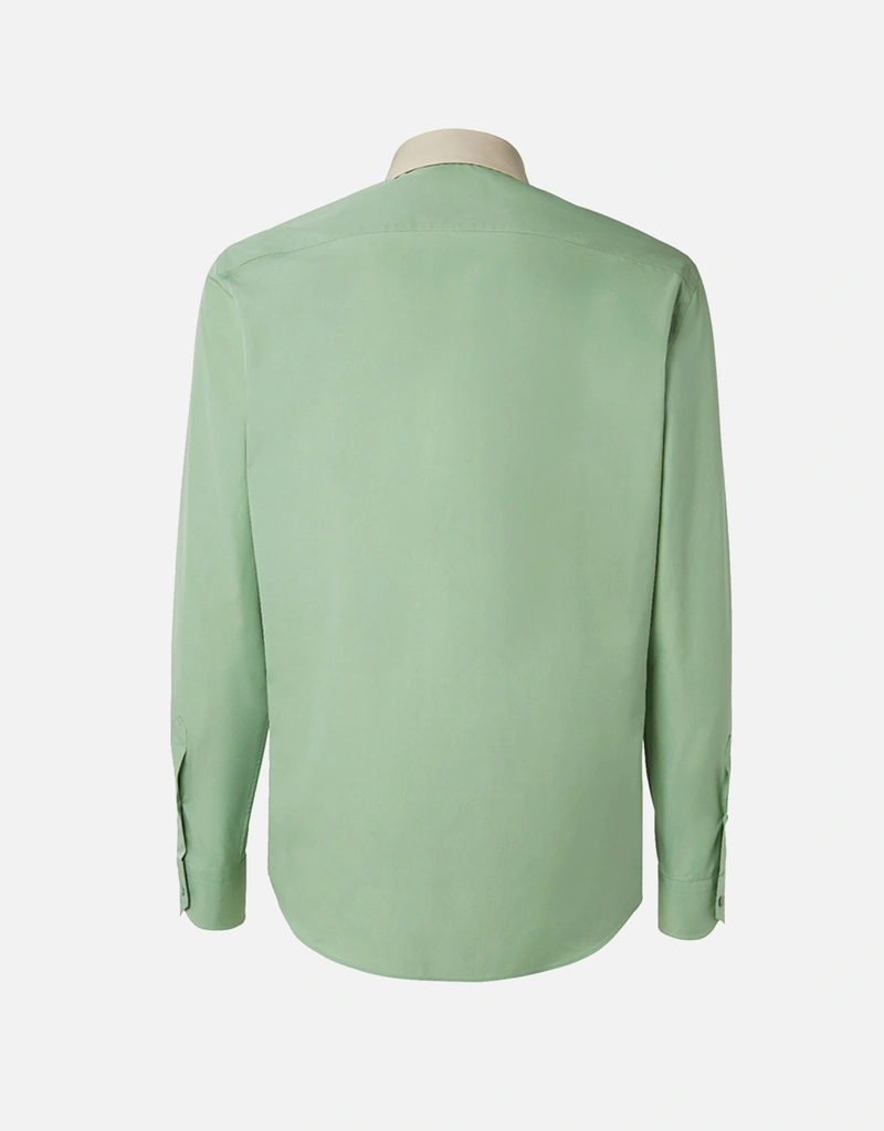 Fendi Men's Light Green Cotton Poplin Shirt (Clothing,Shirts,Casual Shirts)  IFCHIC.COM
