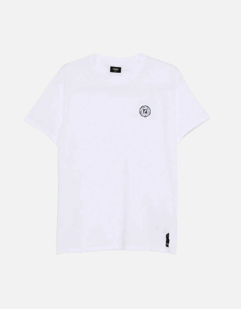 にゃん〆FENDI メンズTシャツ　モックネック　S ホワイト にゃん〆FENDI メンズTシャツ モックネック S ホワイト にゃん〆様専用