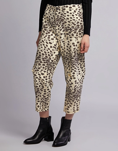 Leo Leopard Low-rised Pants