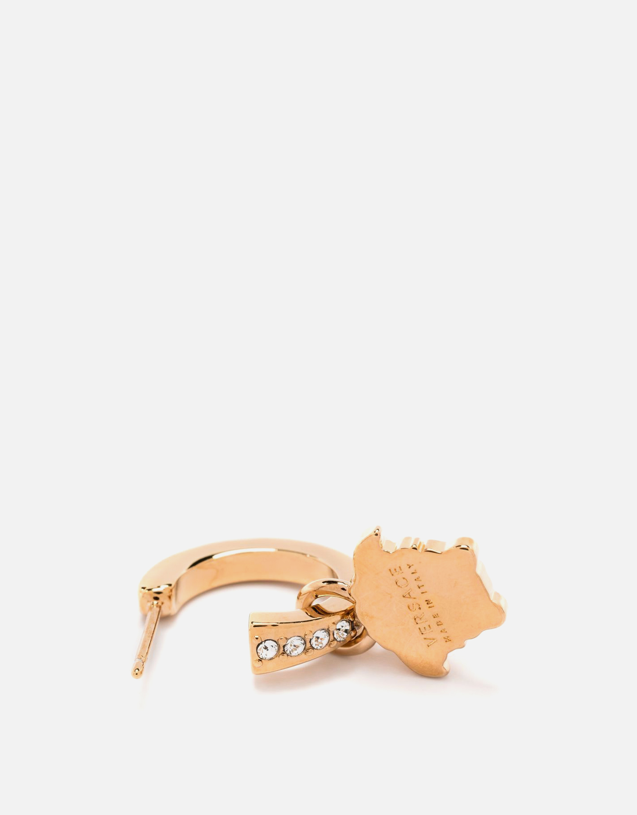 Versace ラ・メデューサ クリスタル フープ ピアス (ファッション