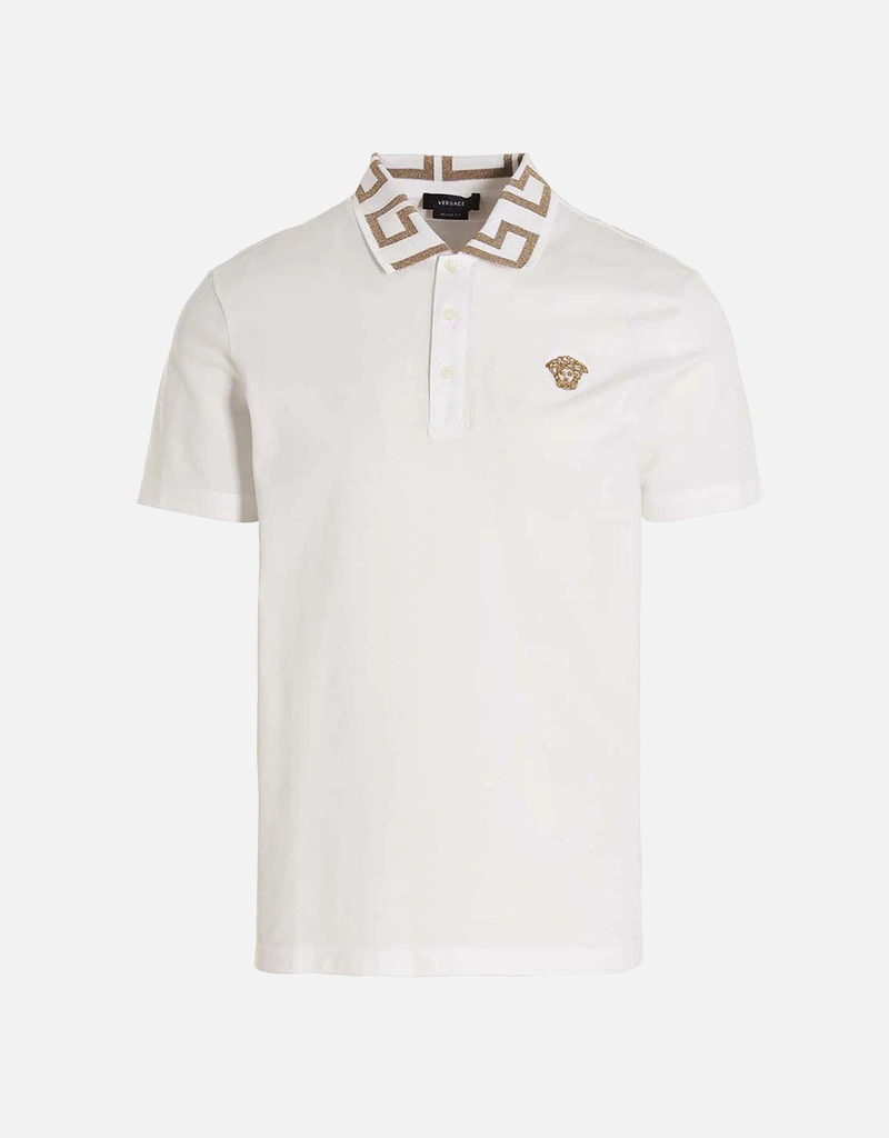 Versace メンズGrecaコットンポロシャツ (トップス＆Tシャツ