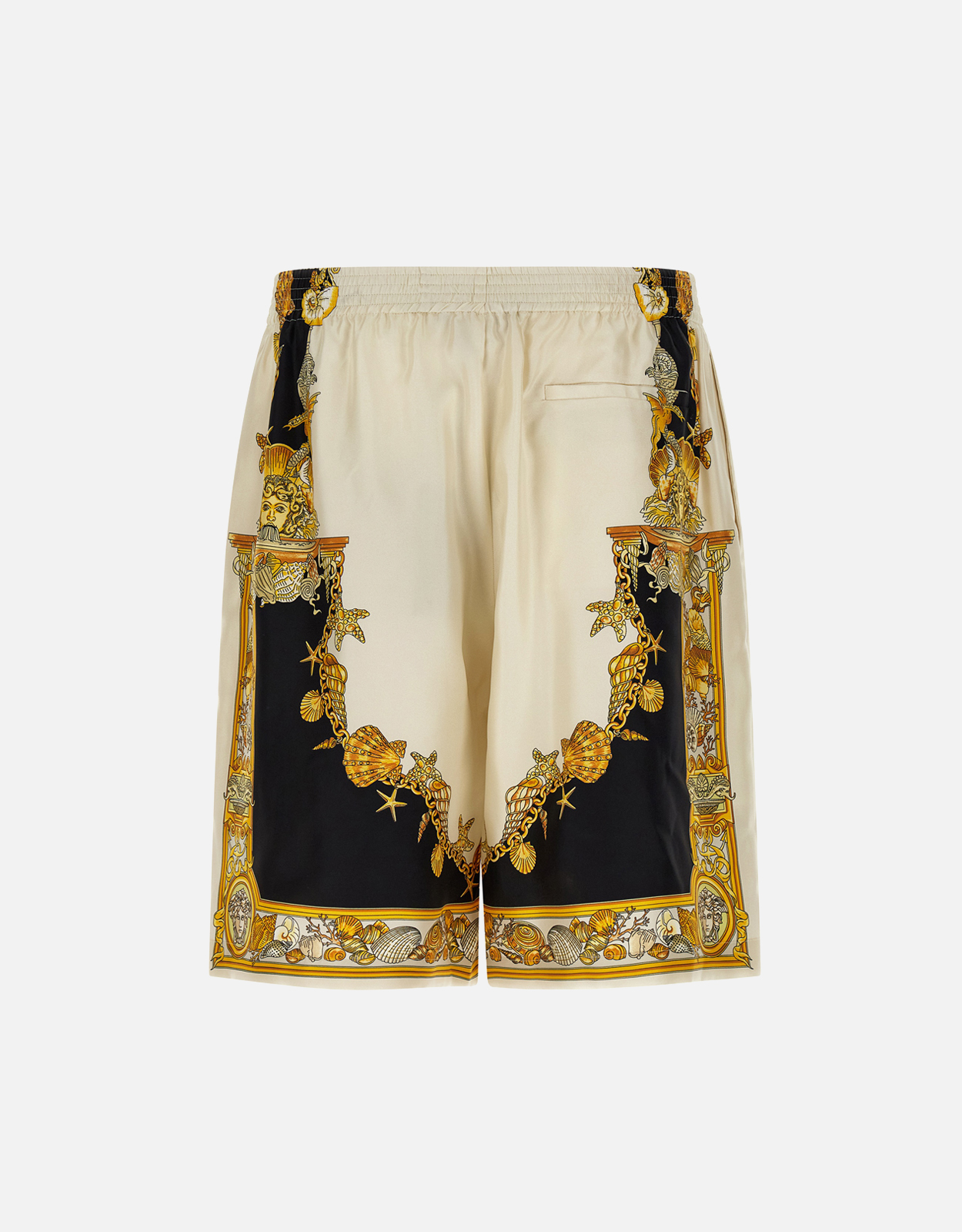 Versace Men's Coral Theatre Silk Shorts (Trousers & Shorts,Shorts