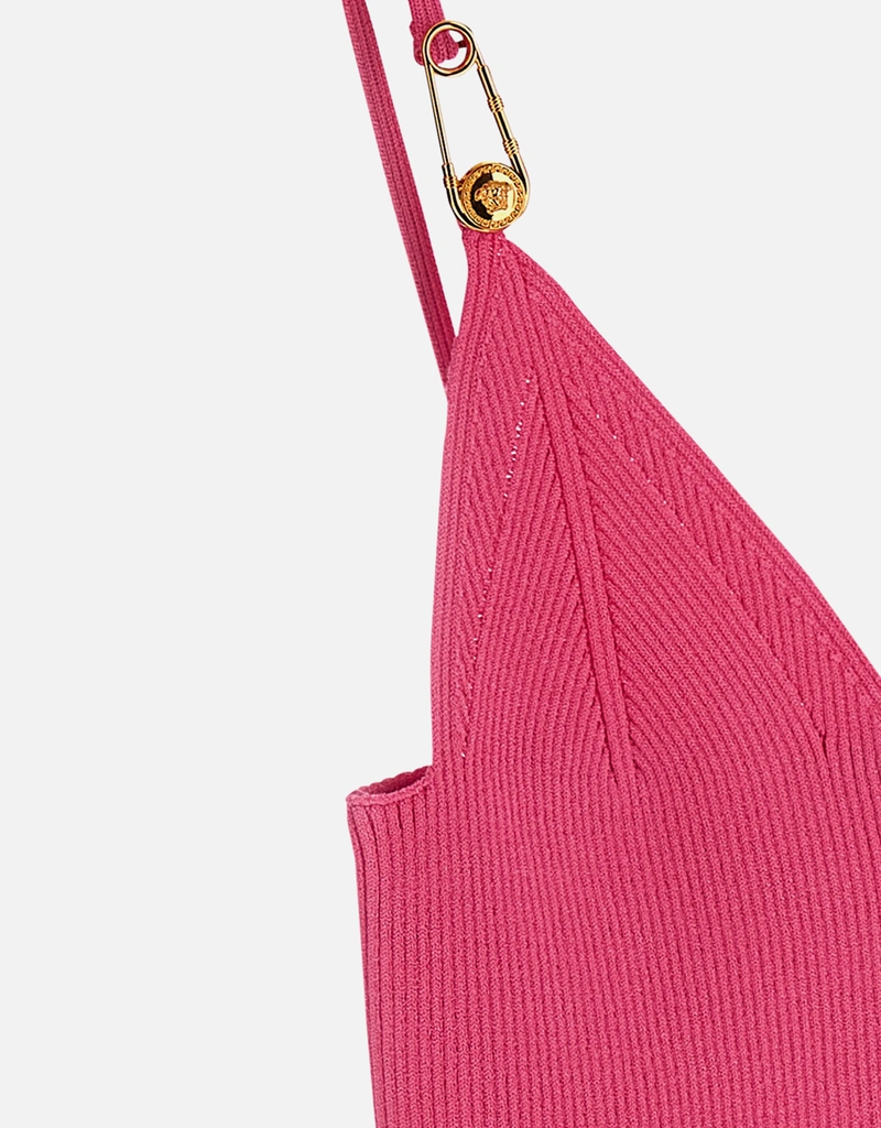 Versace セーフティピンニットクロップトップ (トップス,スリーブレス