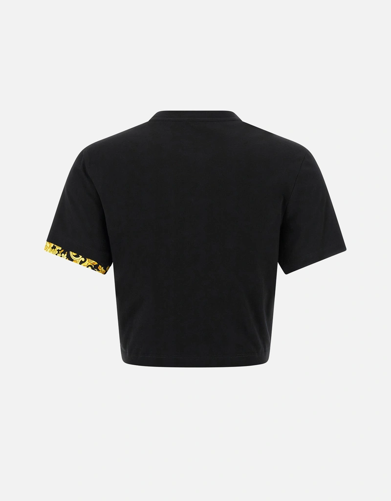 Versace バロック セーフティ ピン クロップ Tシャツ (トップス Versace バロック セーフティ ピン クロップ Tシャツ (トップス