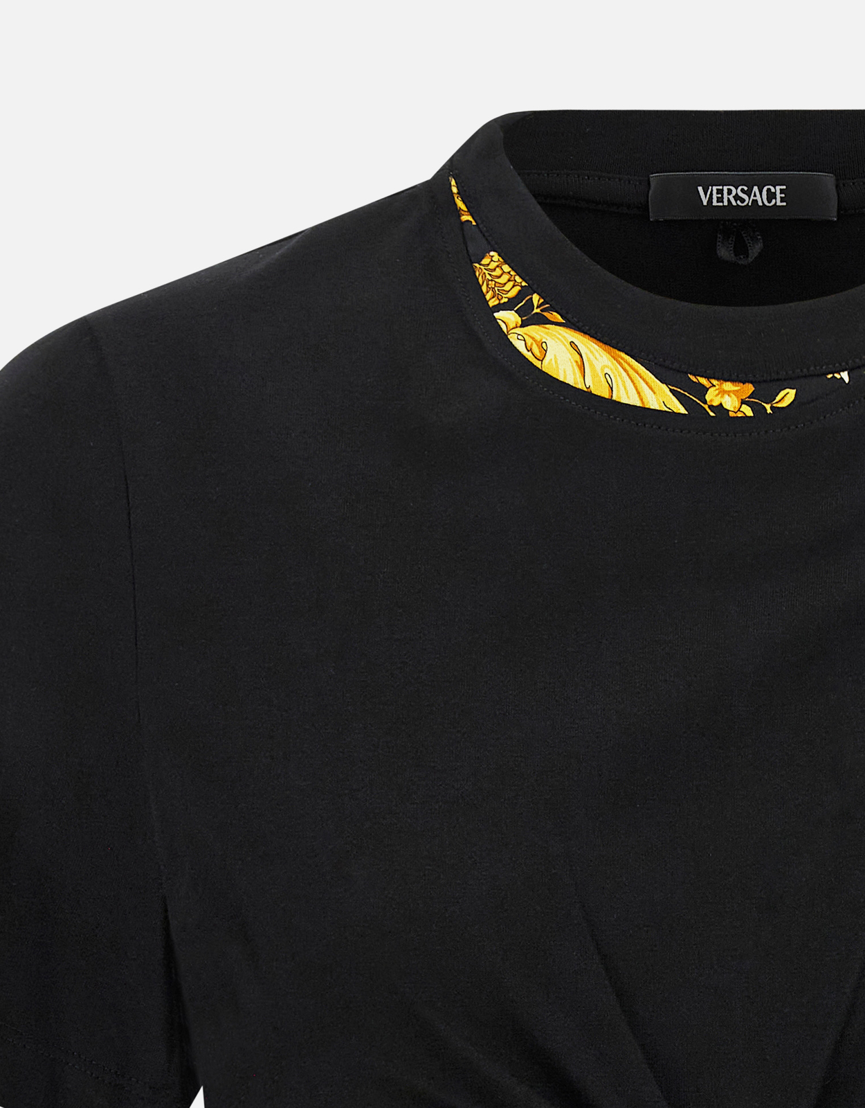 Versace バロック セーフティ ピン クロップ Tシャツ (トップス Versace バロック セーフティ ピン クロップ Tシャツ (トップス