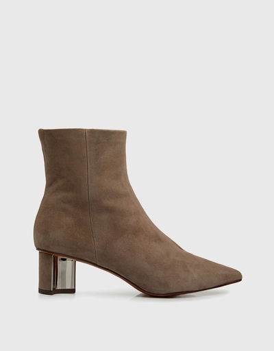 Secret Suede Pointed-toe Ankle Boots