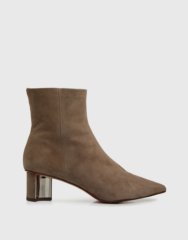 Clergerie Secret Suede Pointed-toe Ankle Boots
