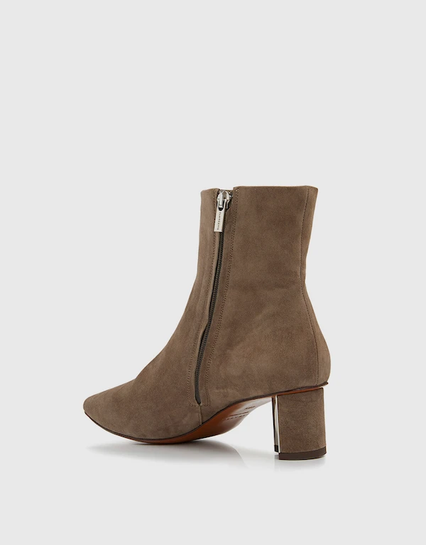 Clergerie Secret Suede Pointed-toe Ankle Boots