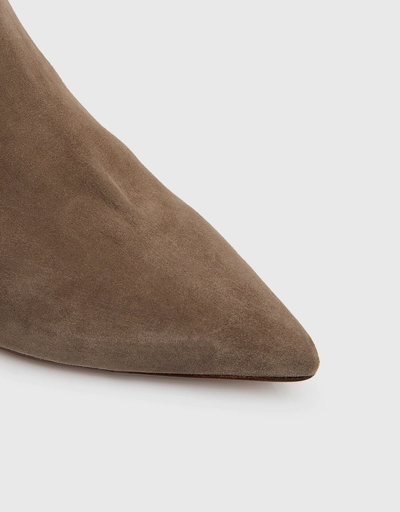 Secret Suede Pointed-toe Ankle Boots