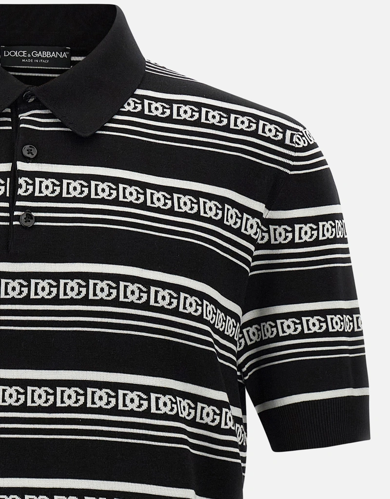 Dolce & Gabbana メンズ シルクポロシャツ (トップス＆Tシャツ