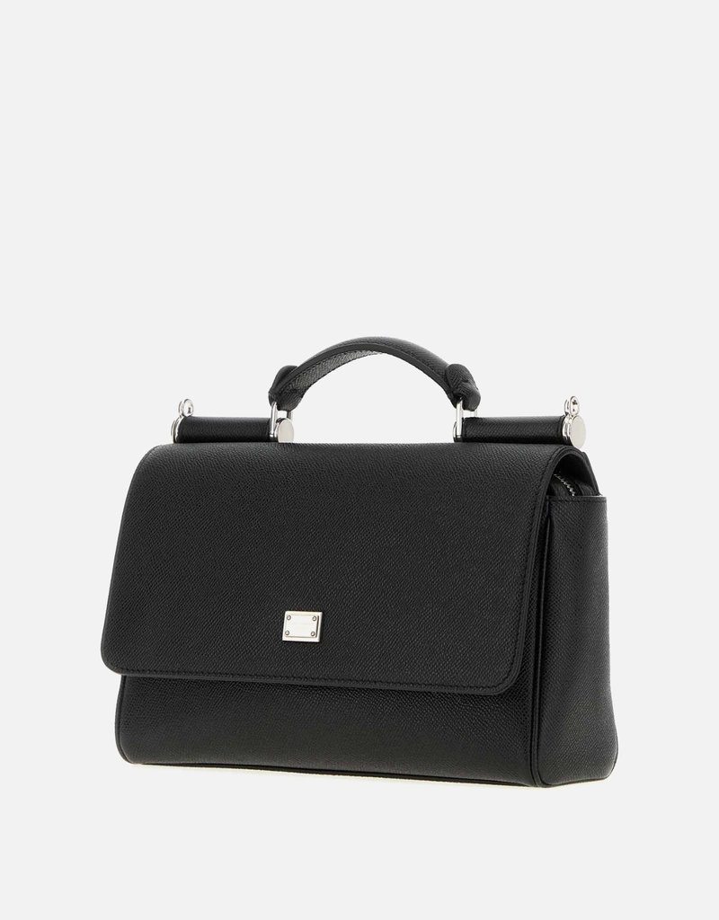 Dolce & Gabbana メンズ ブラック カーフスキンレザー シシリー