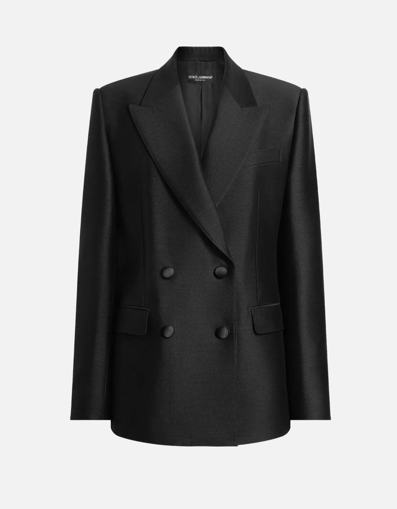 Dolce & Gabbana バージンウール＆シルク ダブルブレストブレザー