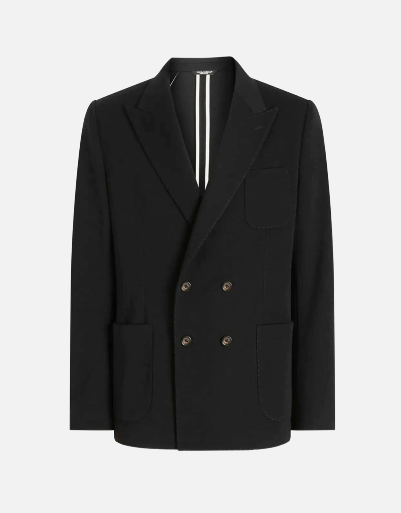Dolce & Gabbana メンズ ウールブレンド ダブルブレストブレザー