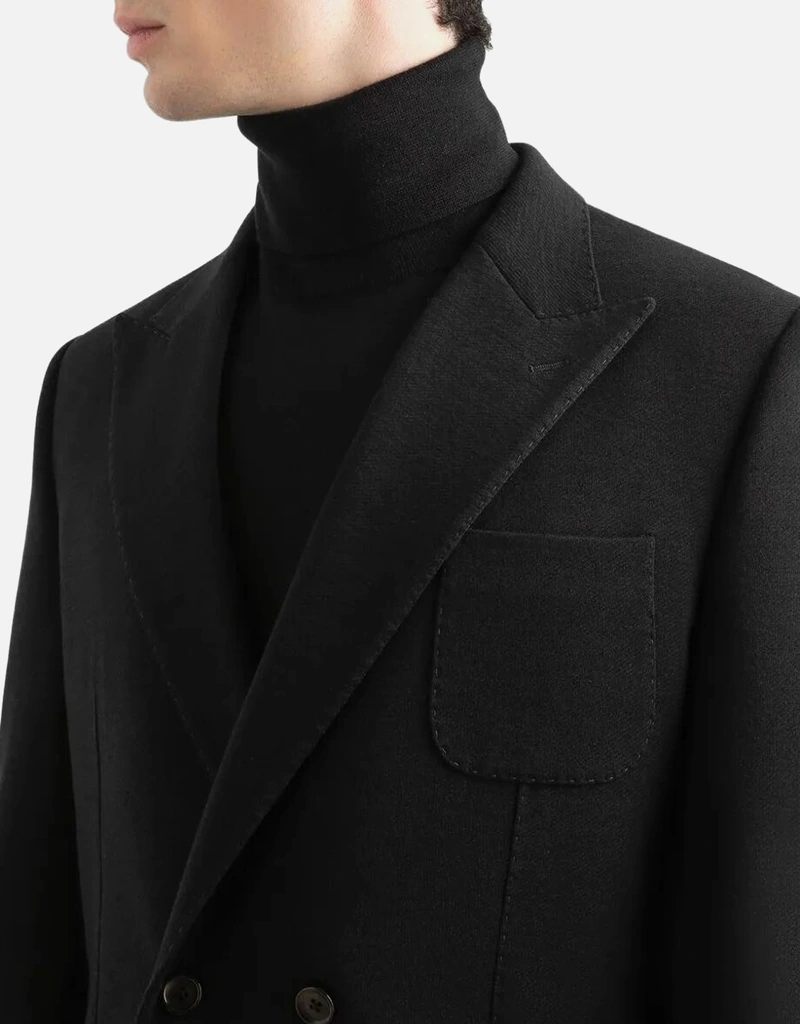 Dolce & Gabbana メンズ ウールブレンド ダブルブレストブレザー