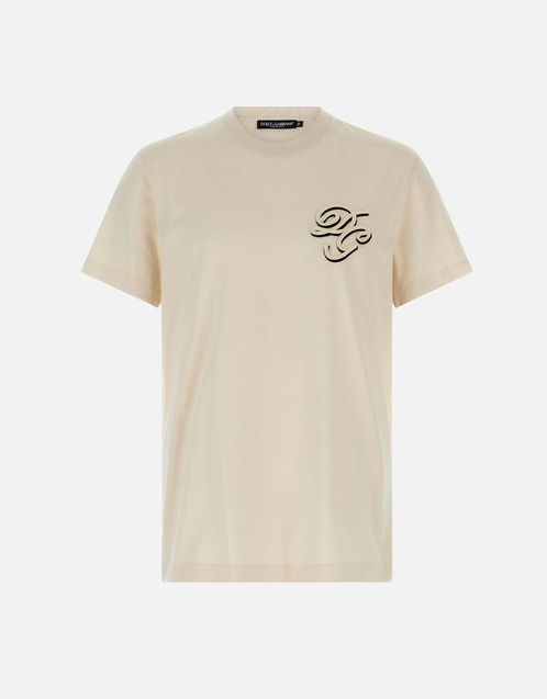 Dolce & Gabbana メンズ コットン刺繍Tシャツ (トップス＆Tシャツ,T