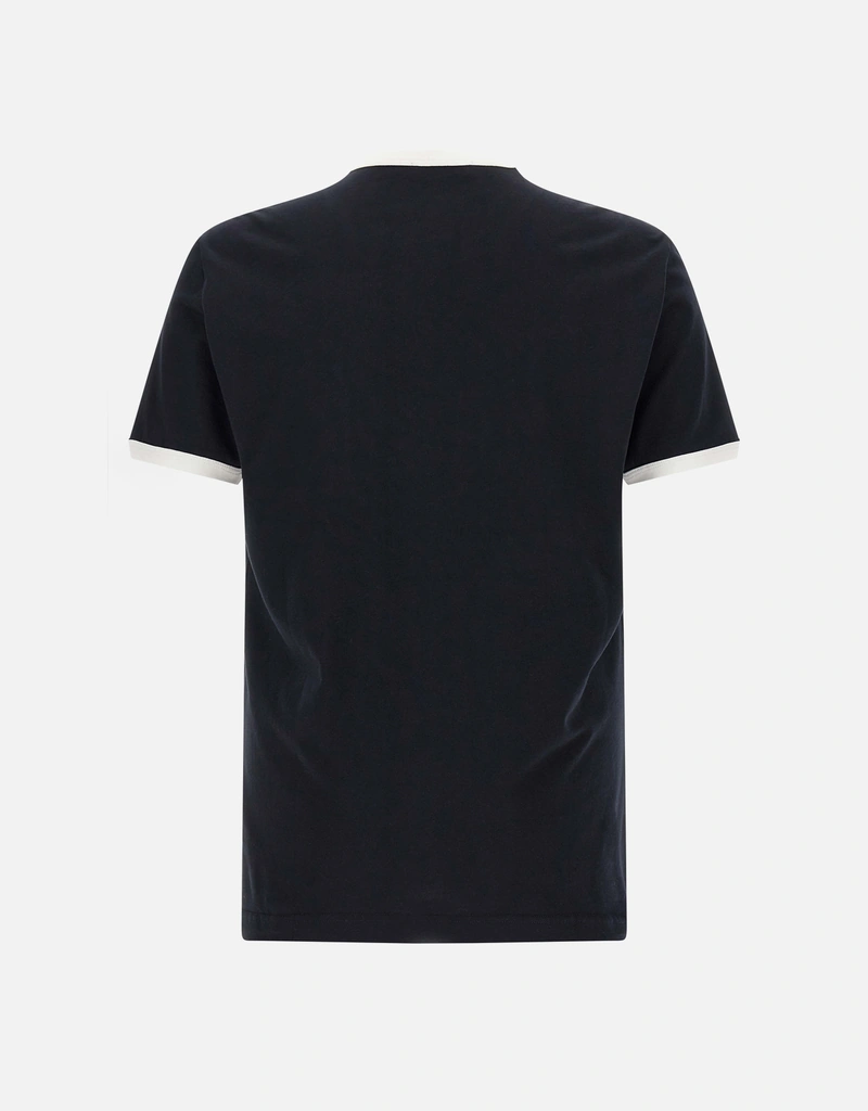Dolce & Gabbana メンズ コットンベルベットロゴTシャツ (トップス&T Dolce & Gabbana メンズ コットンベルベットロゴTシャツ (トップス&T