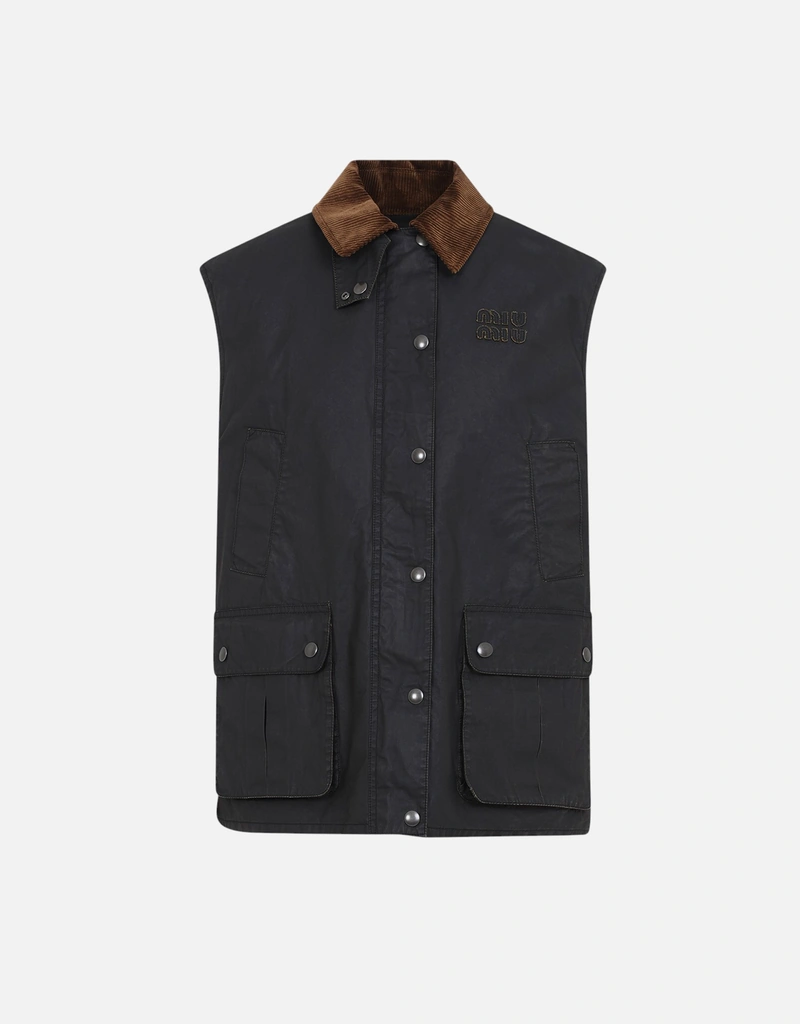 Miu Miu レジン仕上げポプリンベスト (すべての新品) IFCHIC.COM