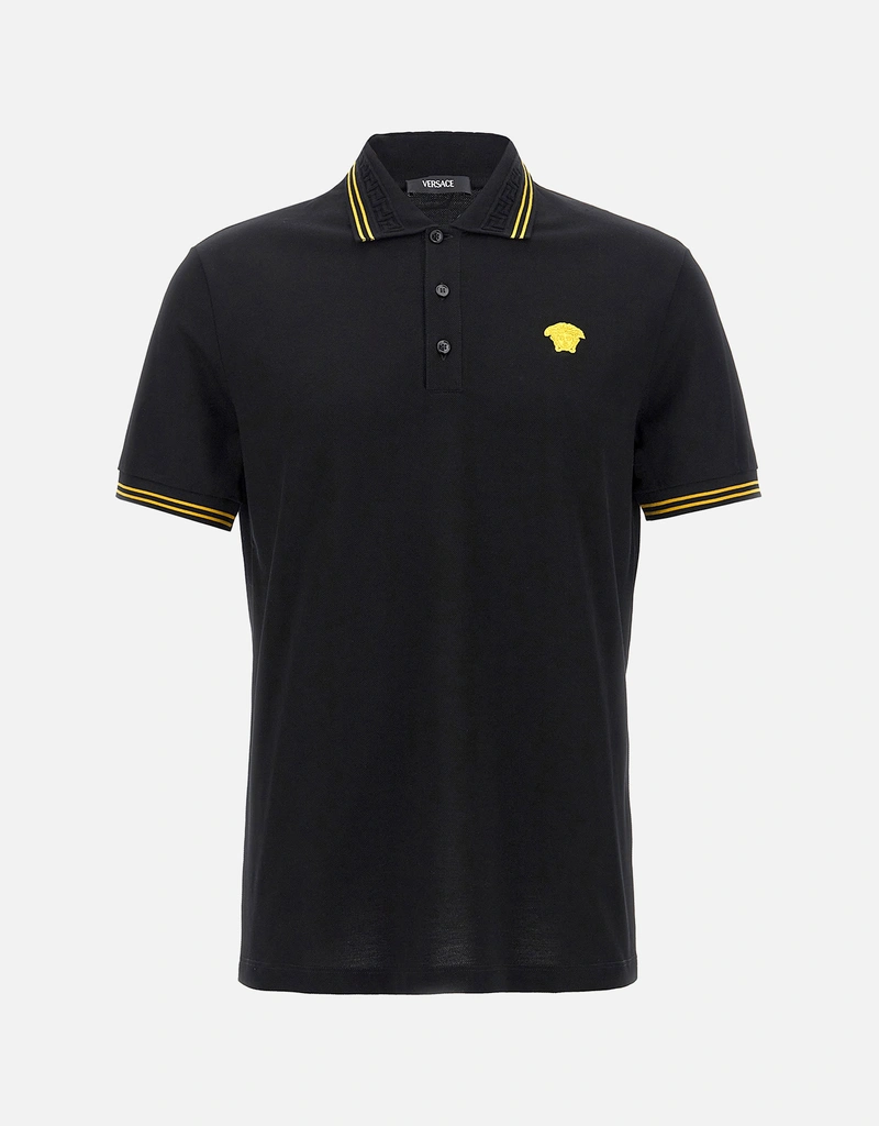 Versace Men's Medusa Embroidery Short-Sleeved Polo Shirt () IFCHIC.COM