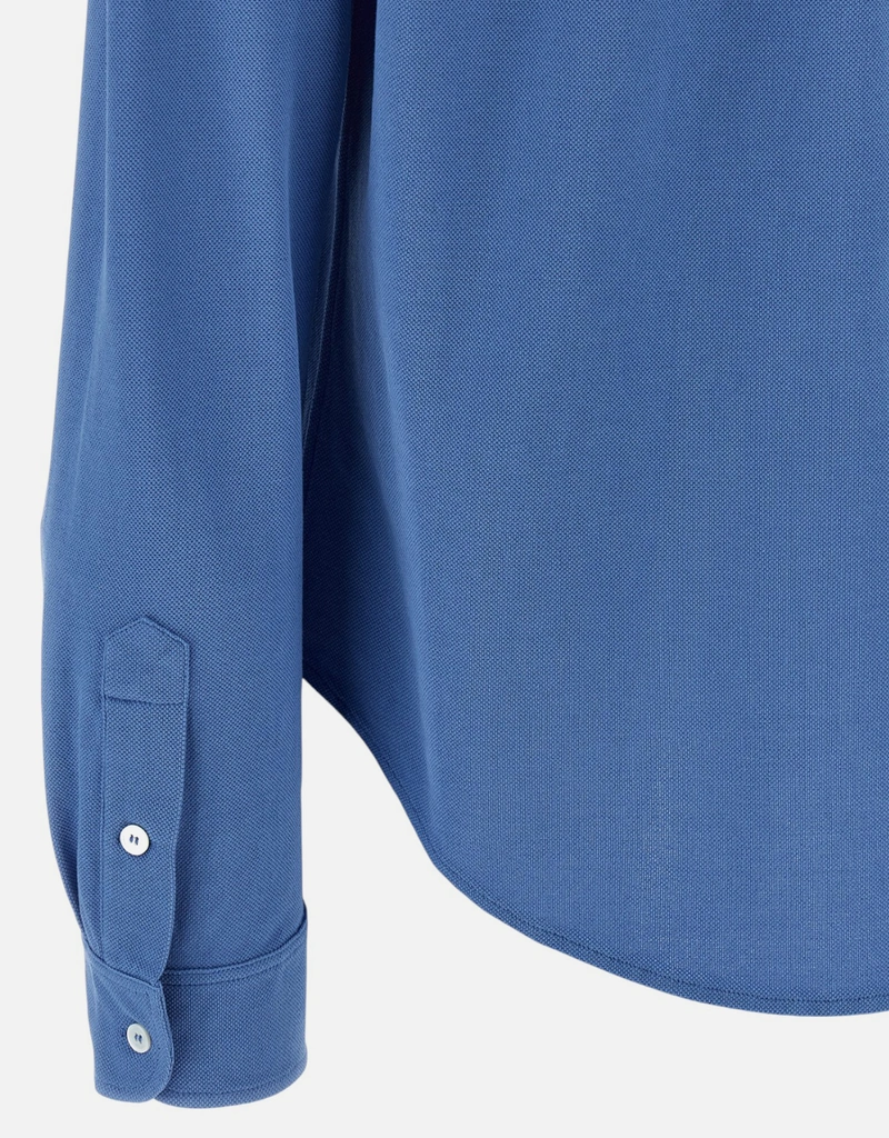 Miu Miu Logo Embroidery Cotton Shirt (Tops,Shirts and Blouses