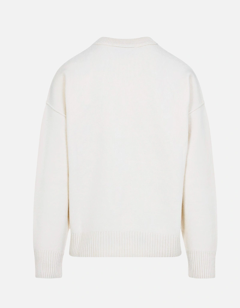 ami ホワイト クルーネックセーター ホワイト ウール Ami De Coeur クルーネック セーター オフホワイト