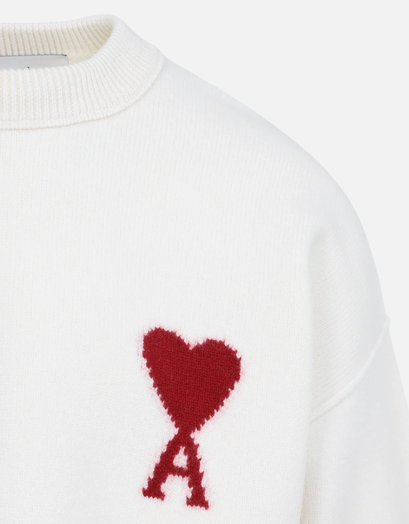 AMI Paris ユニセックス Ami De Coeur ウール クルーネック セーター