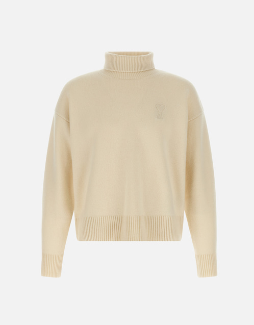 AMI Paris ユニセックス Ami De Coeur カシミヤウールファネルネックス