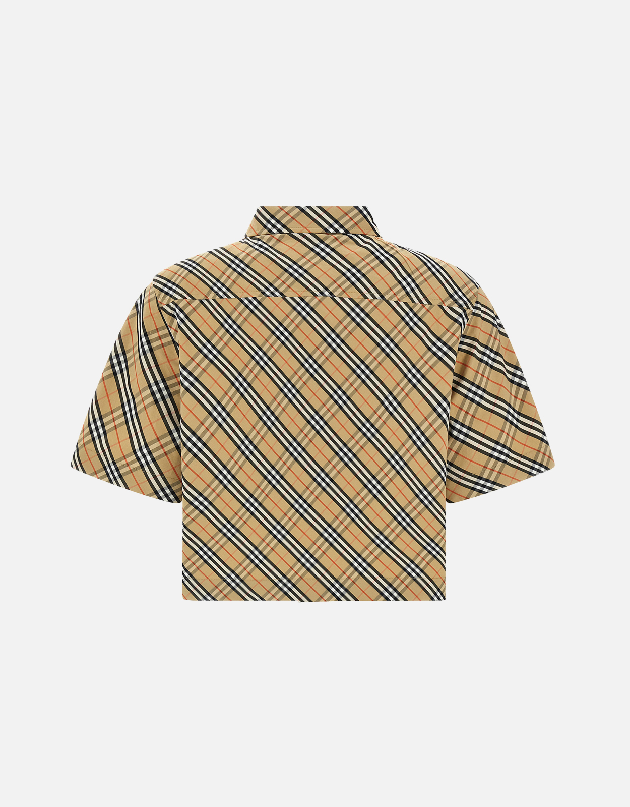 Burberry クロップドチェックコットンシャツ (すべての新品) IFCHIC.COM