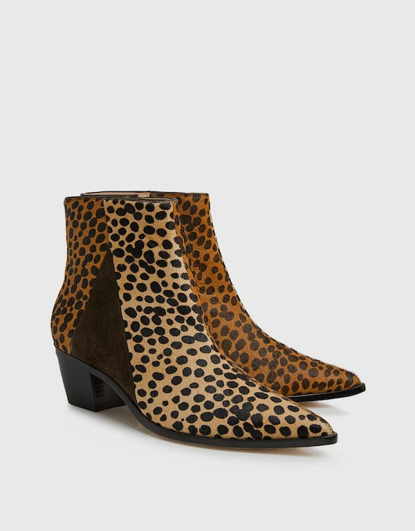 Lola Leopard Ankle Boots