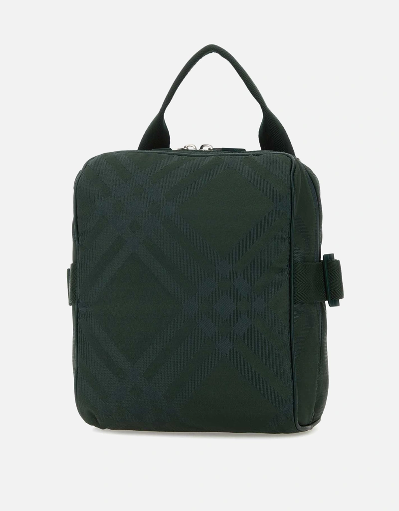 Burberry メンズボトルグリーンファブリッククロスボディバッグ