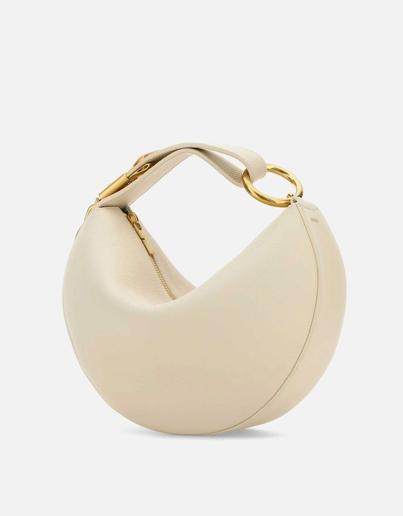 Burberry アイボリー カーフレザー ナイト アーク ショルダーバッグ