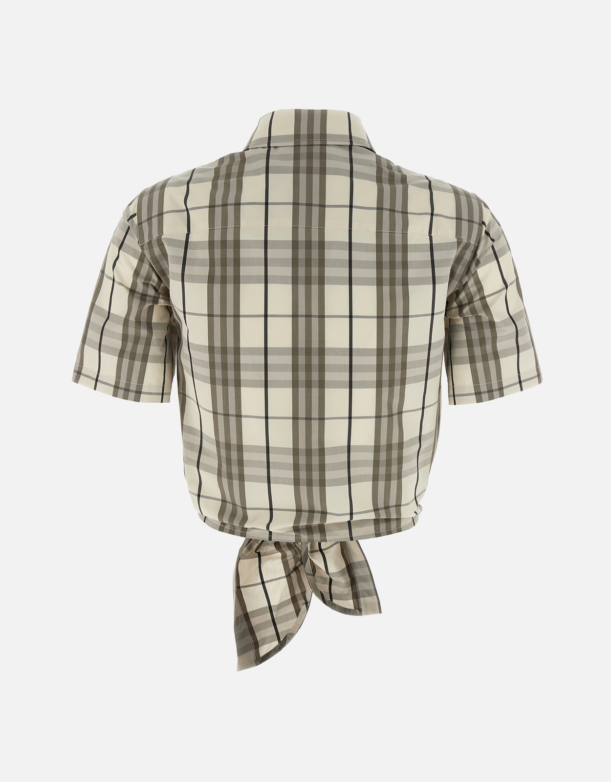 Burberry クロップドチェックコットンシャツ (トップス) IFCHIC.COM