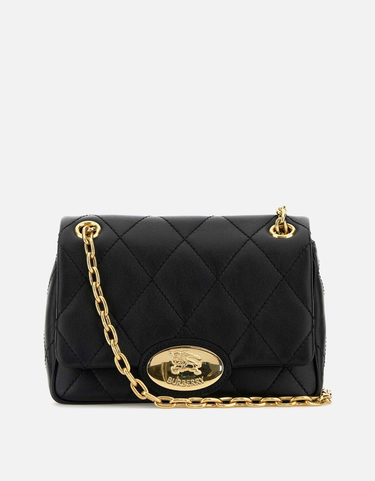 Burberry キルティングショルダーバッグ Burberry ブラック キルティング カーフレザー 小型ストランド