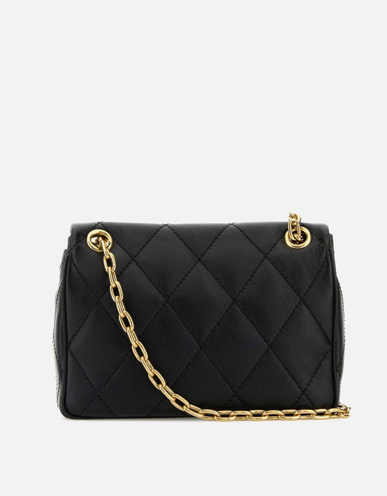 Burberry ブラック キルティング カーフレザー 小型ストランド