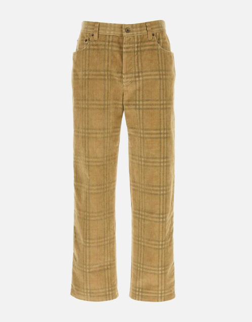 Burberry メンズ チェック コーデュロイ トラウザーズ (ズボン Burberry メンズ チェック コーデュロイ トラウザーズ (ズボン