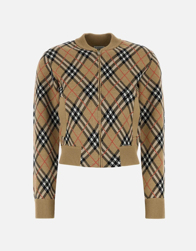 Burberry 刺繍入りウール混カーディガン (ニットウェア,カーディガン