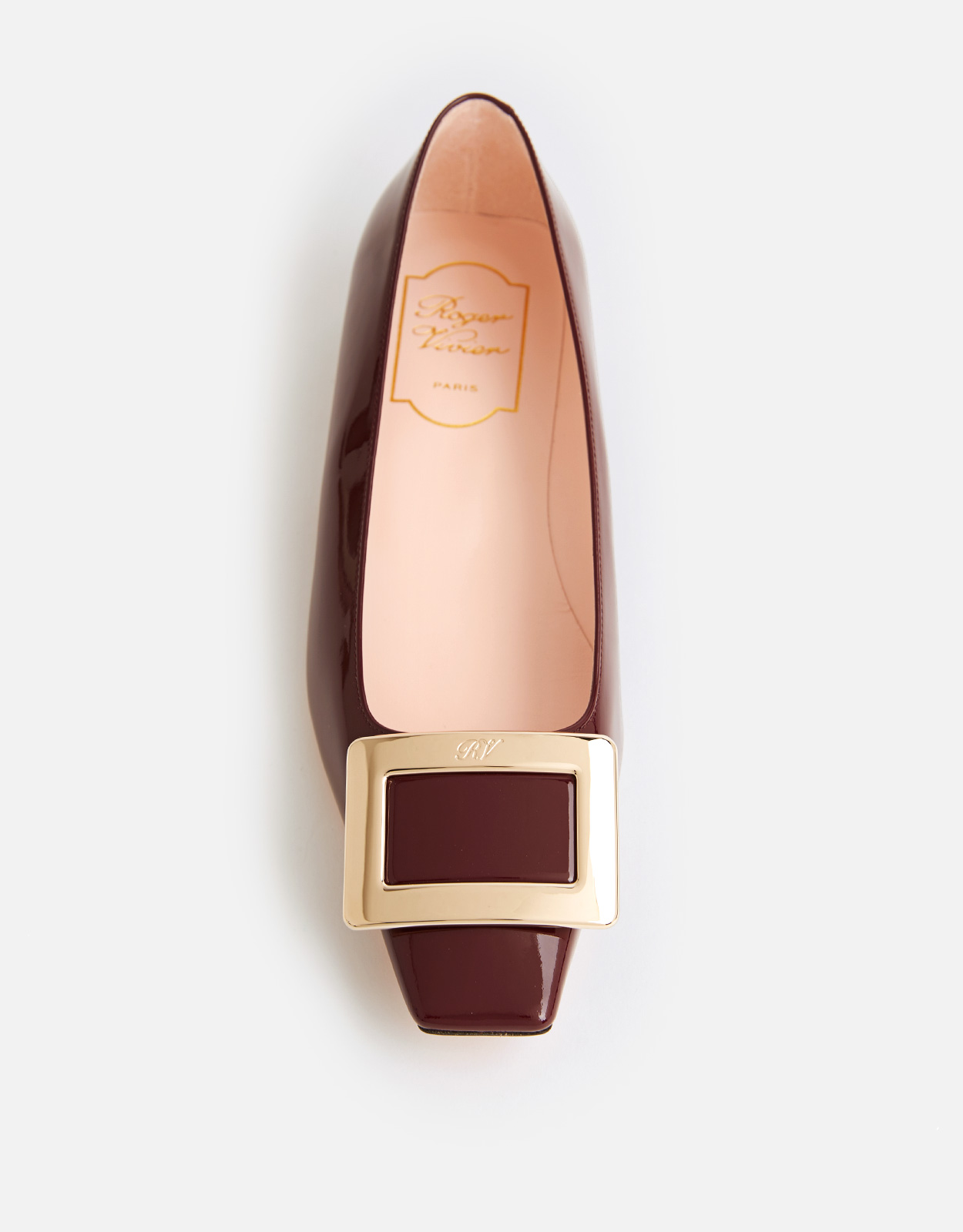 Roger Vivier ベルヴィヴィエパテントレザーメタルバックルキトン