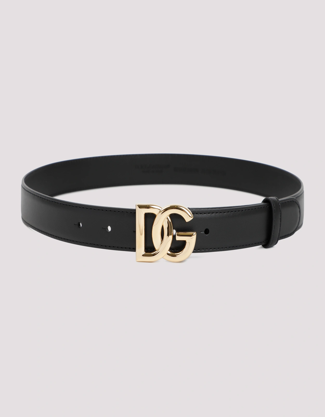 Dolce & Gabbana Logo Calfskin Leather Belt