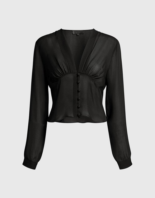 Nili Lotan Laila Semi-sheer Silk 