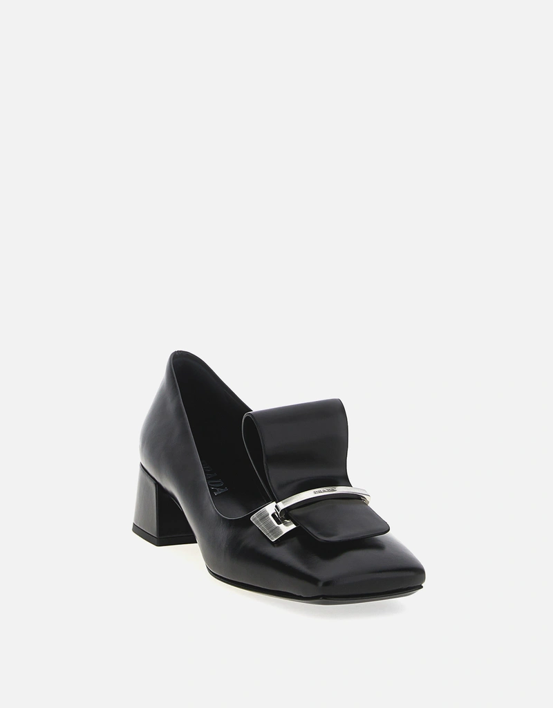靴 PRADA Leather Low Heels 38 Prada Calfskin Leather Low-Heeled Pumps () IFCHIC.COM