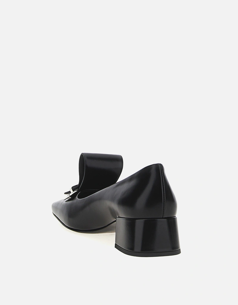 Prada Calfskin Leather Low-Heeled Pumps () IFCHIC.COM